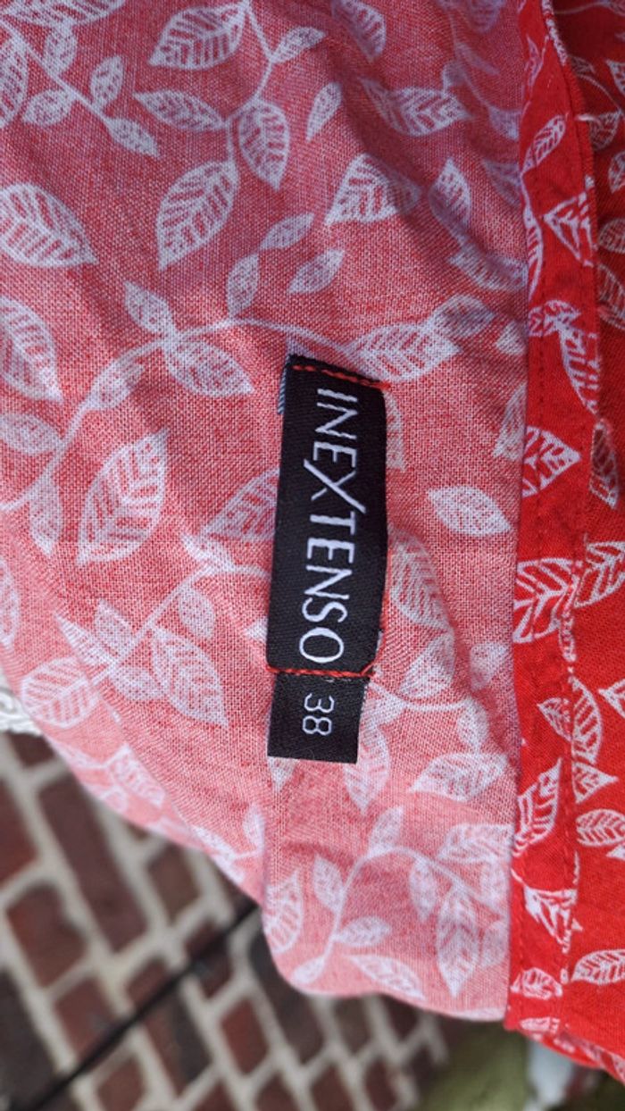 Top fluide, rouge et blanc. In extenso. Taille M. - photo numéro 5