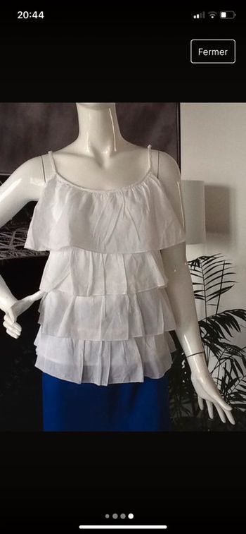 Top à volant bretelles réglables