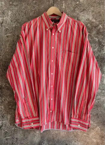 Chemise rouge homme manches longues Tommy Hilfiger taille XXL camisa hombre camicia uomo Herrenhemd