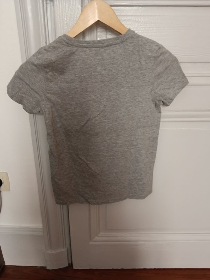 Tee-shirt tex gris chiné et multicolore - photo numéro 3