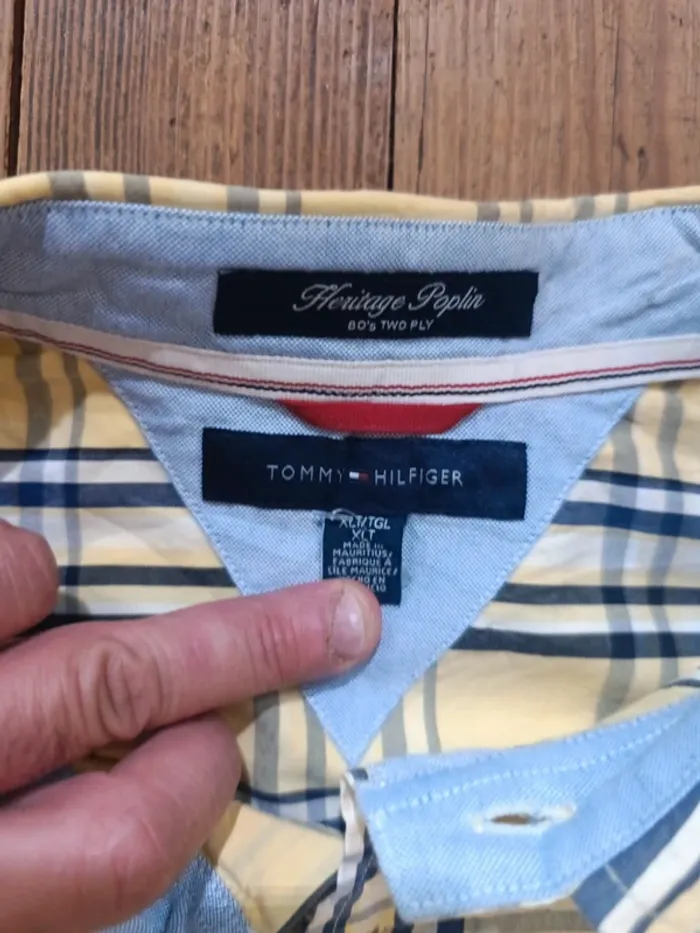 Chemise à carreaux tommy Hilfiger héritage poplin - photo numéro 3