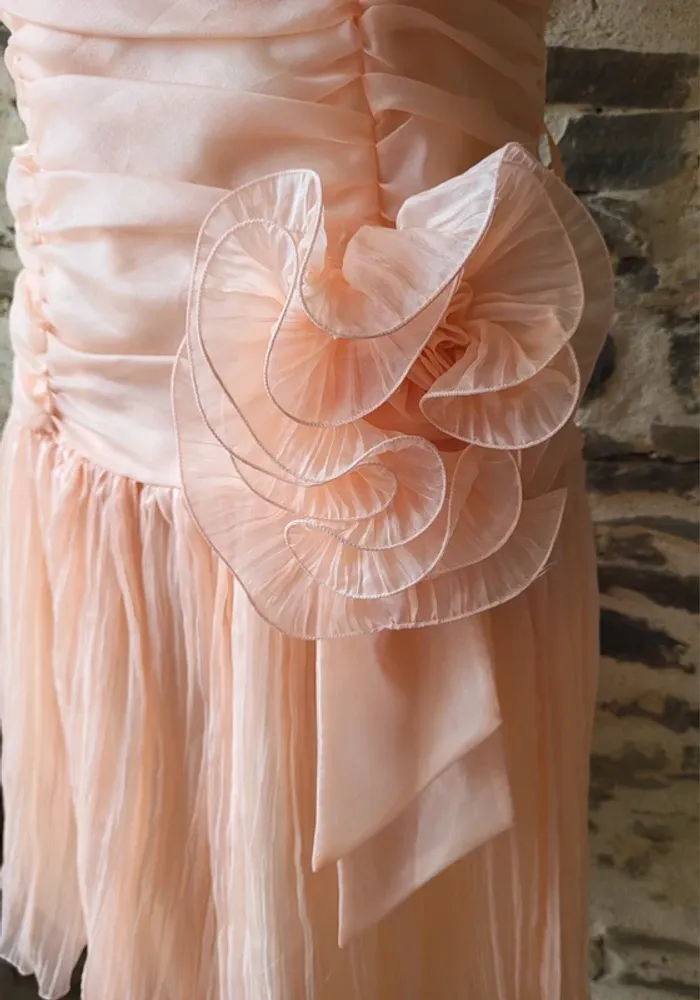 Robe de bal ou de cérémonie rose pâle Taille 40 Fabriquée en France - photo numéro 6