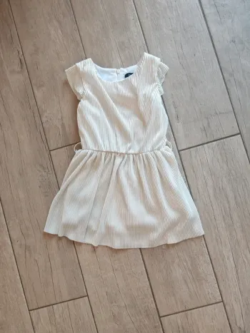 Robe couleur crème brillante cérémonie taille 3 ans