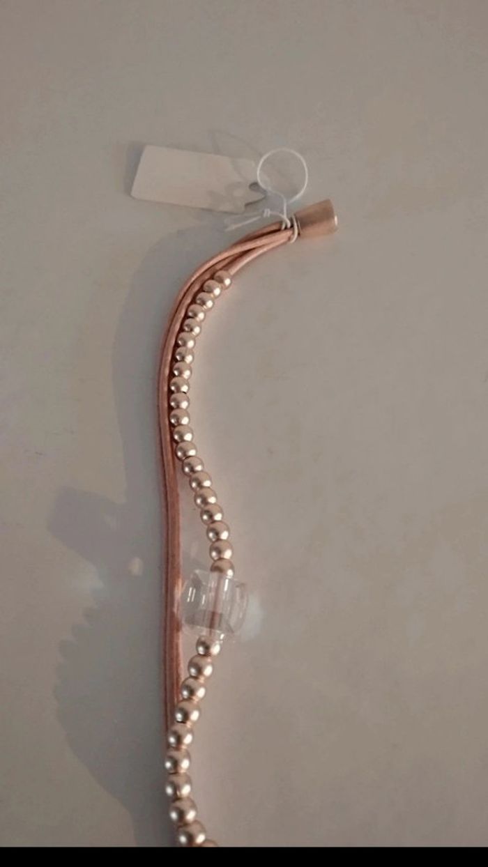 Bracelet marron clair aimanté brillant cube - photo numéro 5