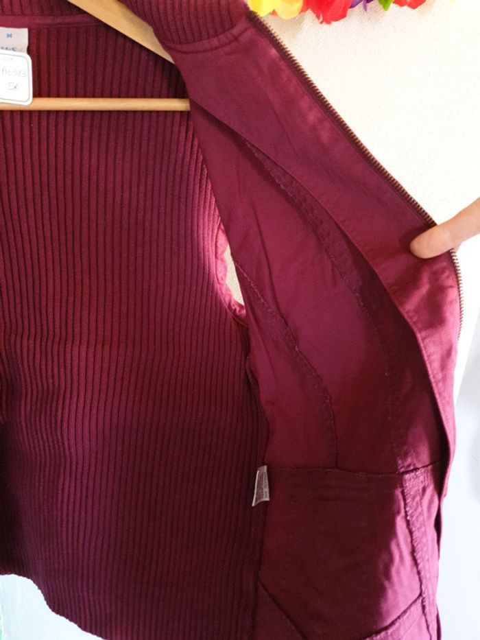 Veste velours bordeaux - photo numéro 3