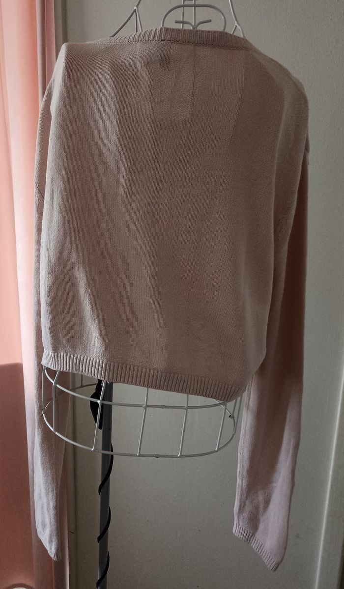 Pull Rose "FABULEUSE" H&M Divided - Maille Fine & Cropped - photo numéro 4
