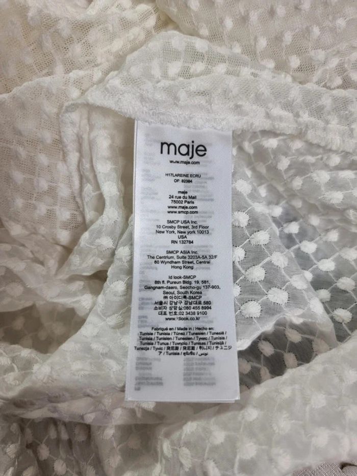 Maje blouse écru dentelle * taille 2 * - photo numéro 14