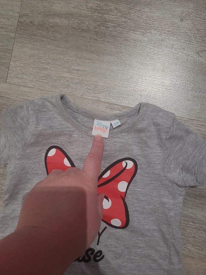 Tee shirt gris Disney Minnie - photo numéro 2