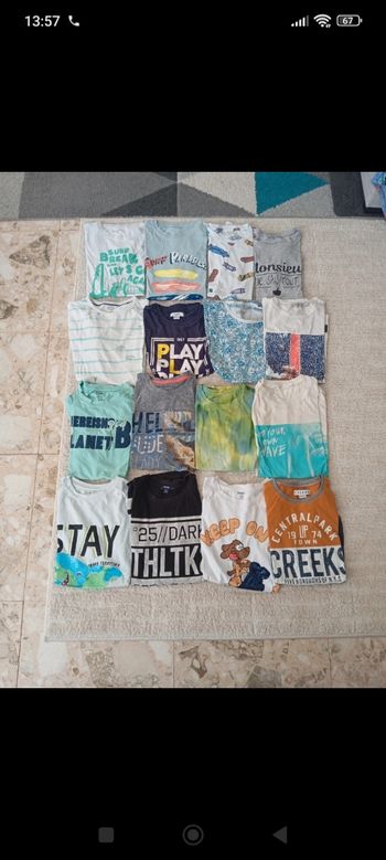 Lot de t shirts mc 12 ans 