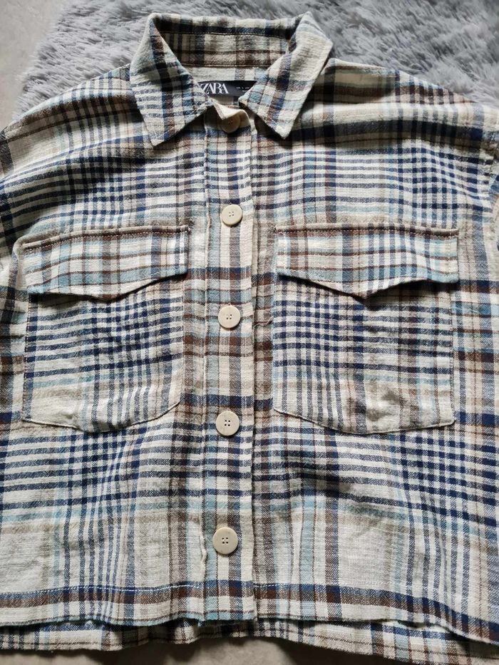 chemise à carreaux Zara femme taille L / 40 - photo numéro 9
