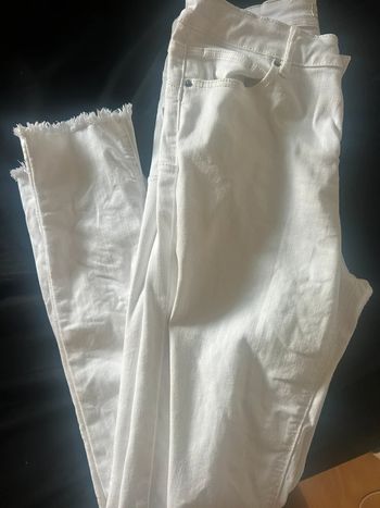 Jean skinny blanc taille haute cache cache taille 38