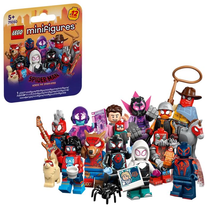 LEGO 71050 : collection des 12 minifigurines Spider-Man : Across the Spider-Verse. NEUF