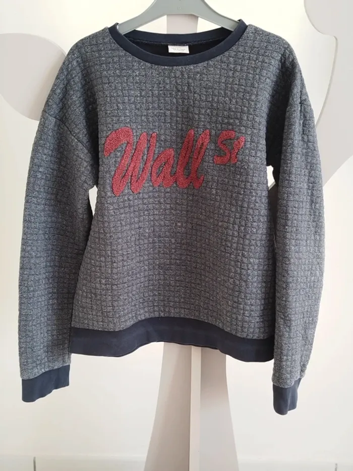 Sweat gris et bleu marine TAO taille 12 ans