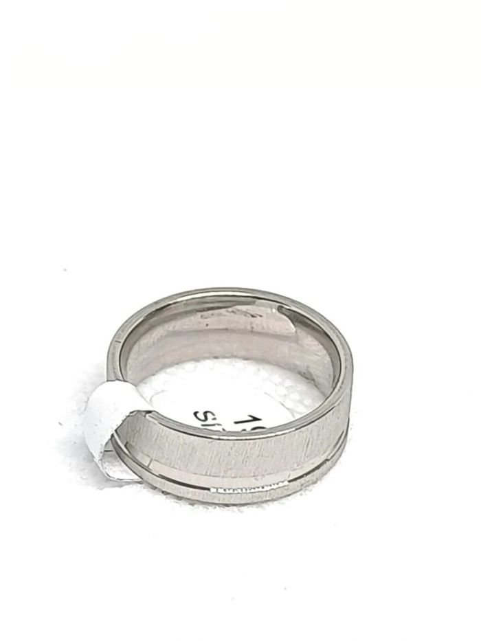Bracelet anneau type acier argenté - photo numéro 2