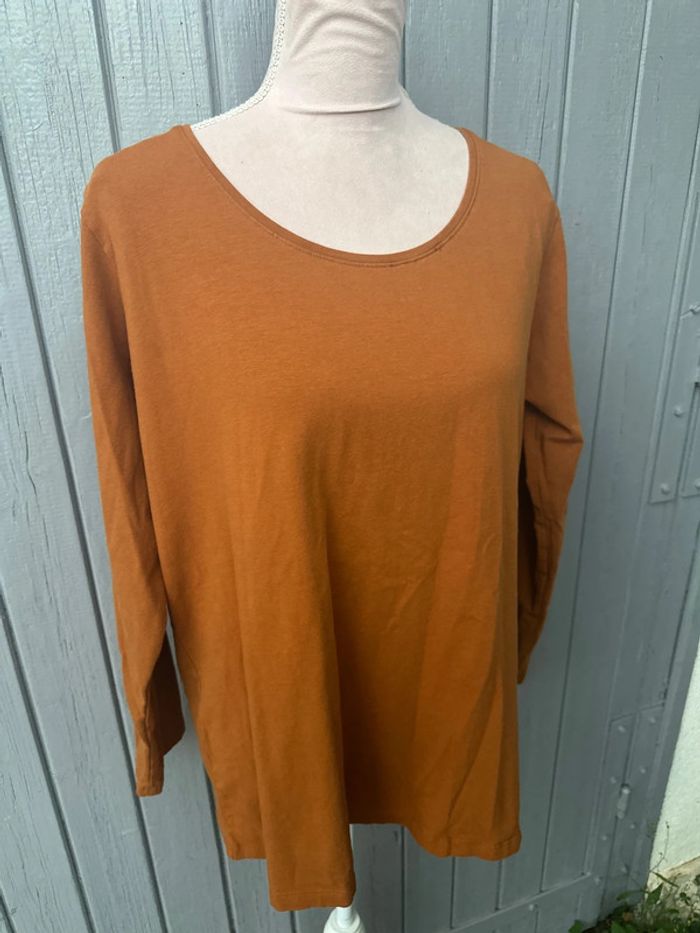 Haut manches longues basic camel 50/5XL - photo numéro 2