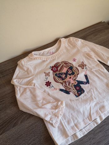 T-shirt en blanc cassé imprimé fille C&A 4 ans