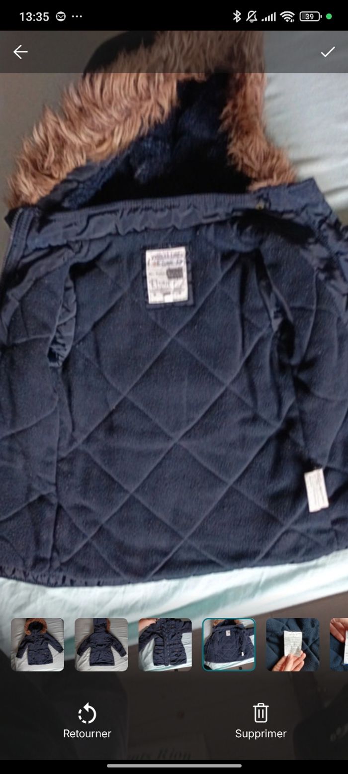 Manteau doudoune hiver fille 4 ans très bon état - photo numéro 5