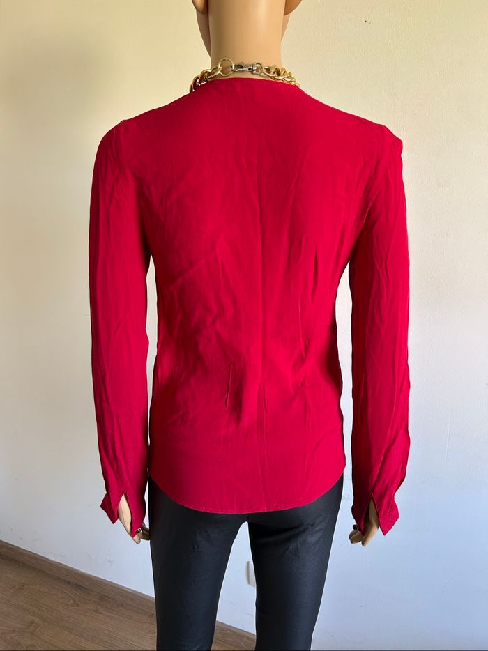 Blouse rouge à manches longues Morgan taille 34 comme neuve - photo numéro 5