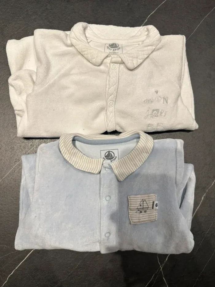 Lot 2 dors bien Petit Bateau 3 mois