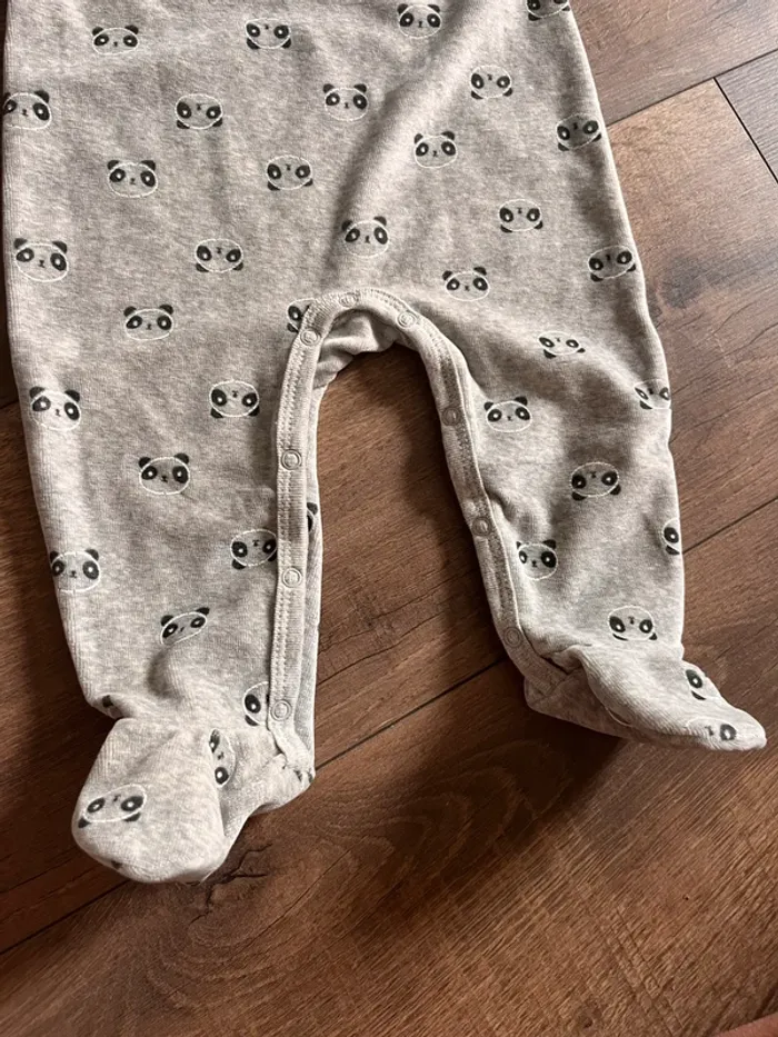 Pyjama débardeur gris panda 6 mois - photo numéro 4