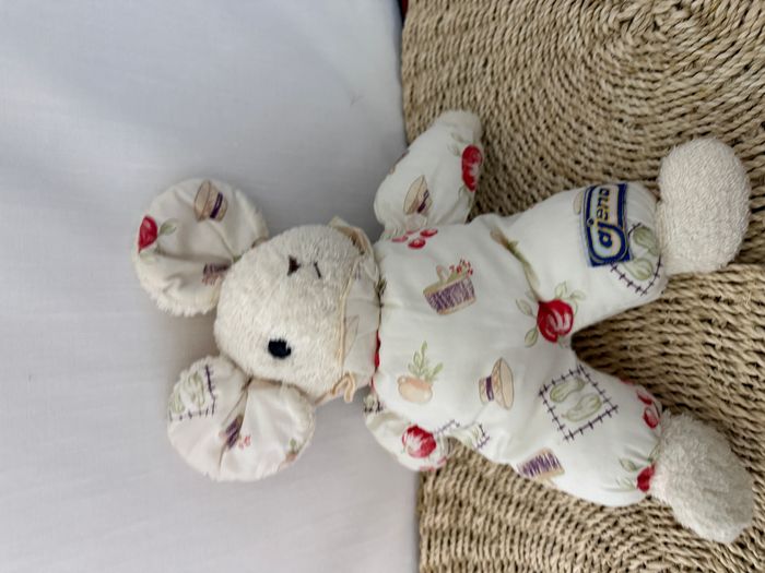 Doudou Souris Eponge Tissus AJENA Vintage Peluche - photo numéro 4