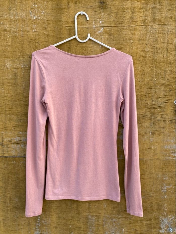 Top manches longues rose New Yorker - photo numéro 2