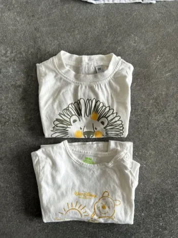 Lot de 2 tee shirt manches courtes 6 mois