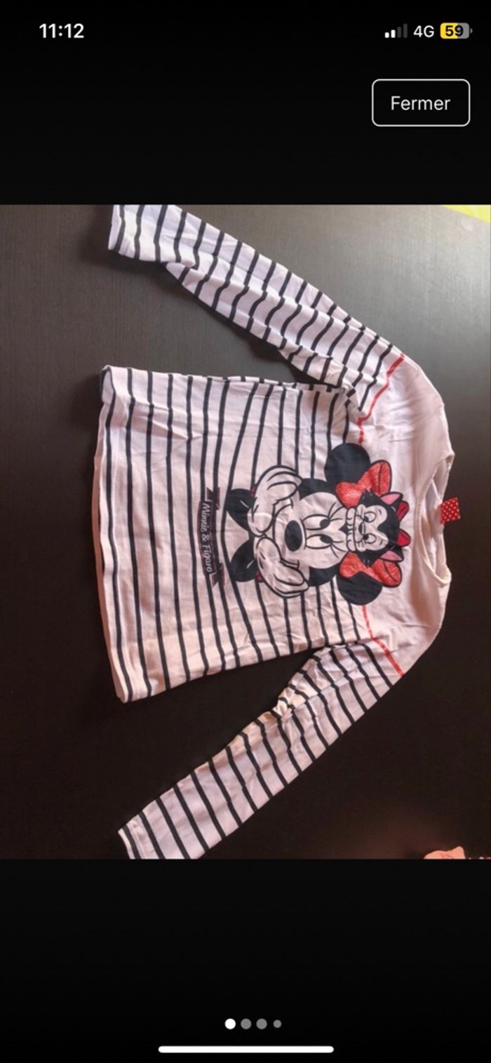 T shirt minnie fille taille 8 ans - photo numéro 1