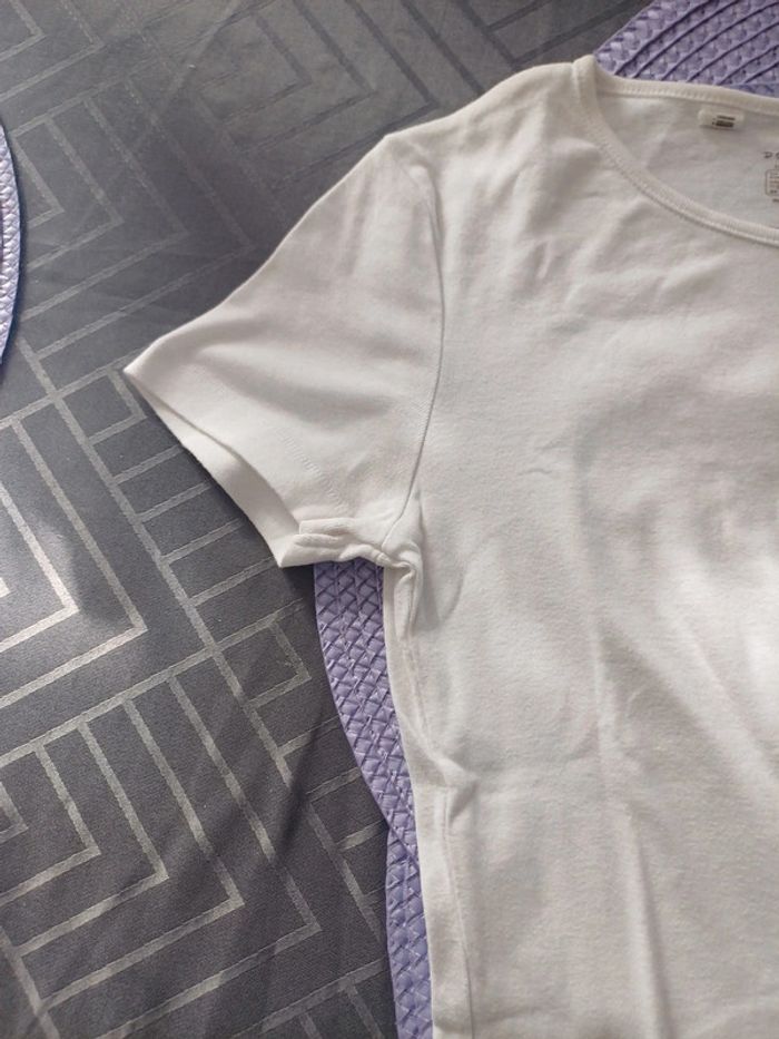 T-shirt femme blanc de taille M - photo numéro 3