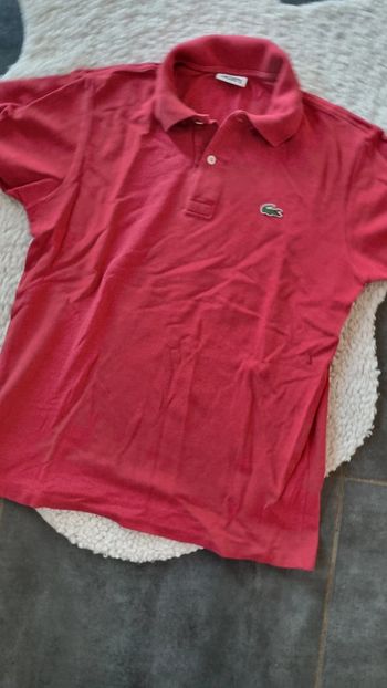 Polo lacoste vieux rose 3 40