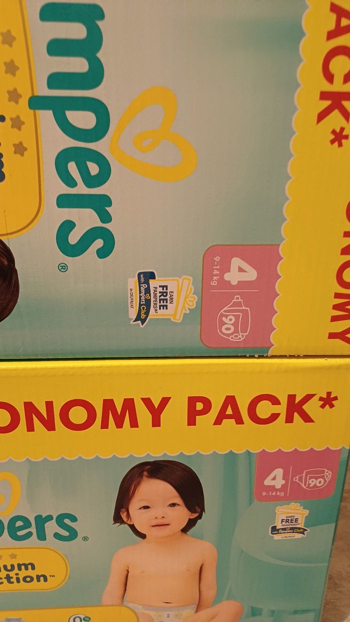 2 carton de couche pampers premiume protection taille 4 - photo numéro 3