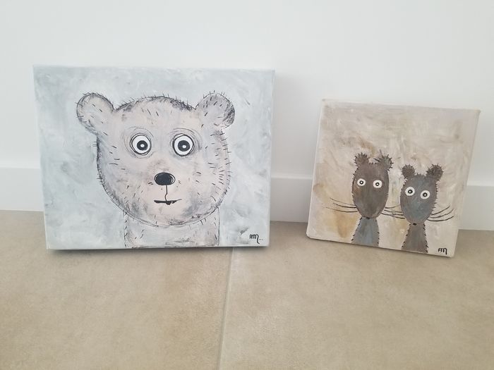 Lot 2 tableaux sur toile