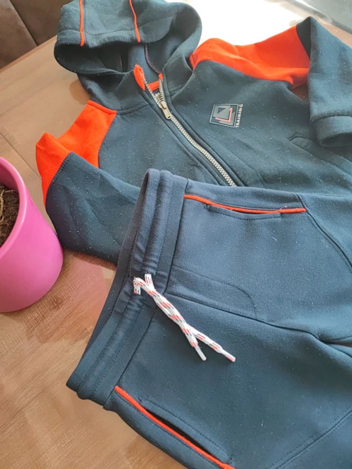 Ensemble jogging bleu orange 3ans - photo numéro 3
