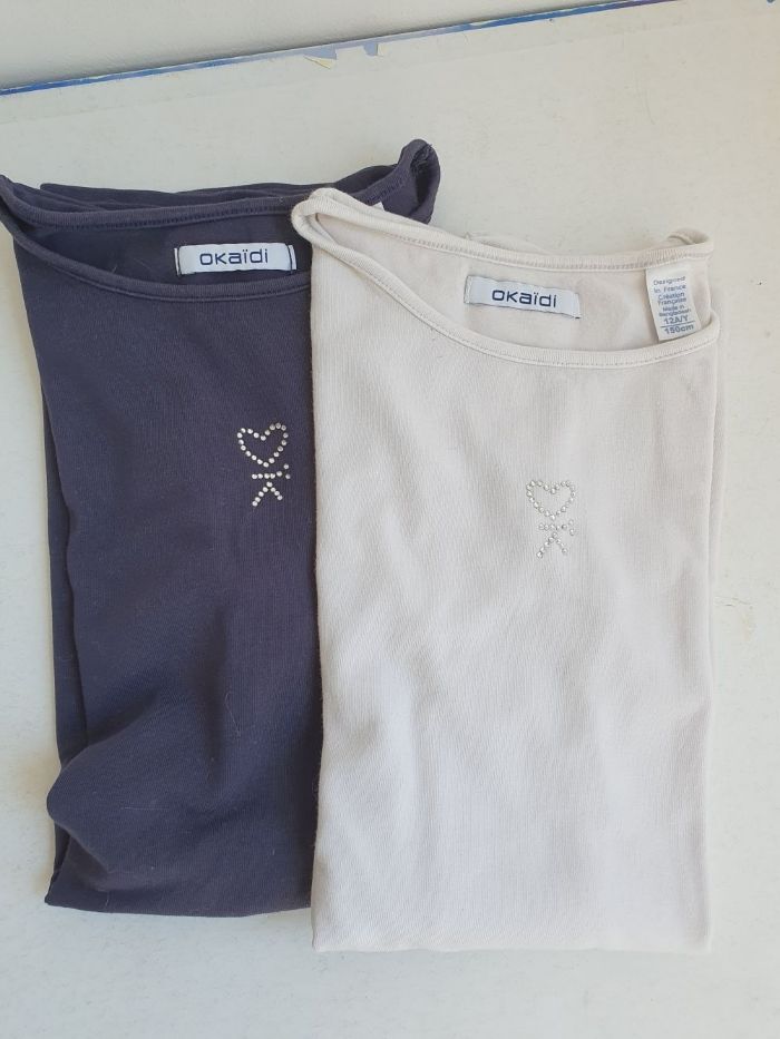 Lot de 2 T-shirts fille 12 ans