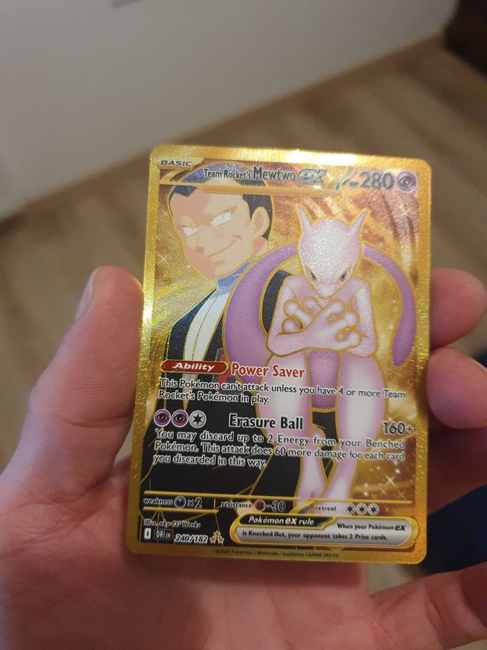 Mewtwo ex rivalité destinées destinées team rocket gold 240/182 EN
