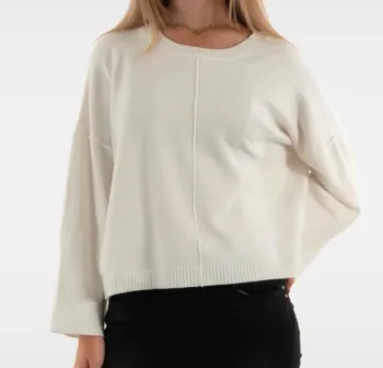 Bsb pull maille blanc coupe oversize taille S  coton tout doux