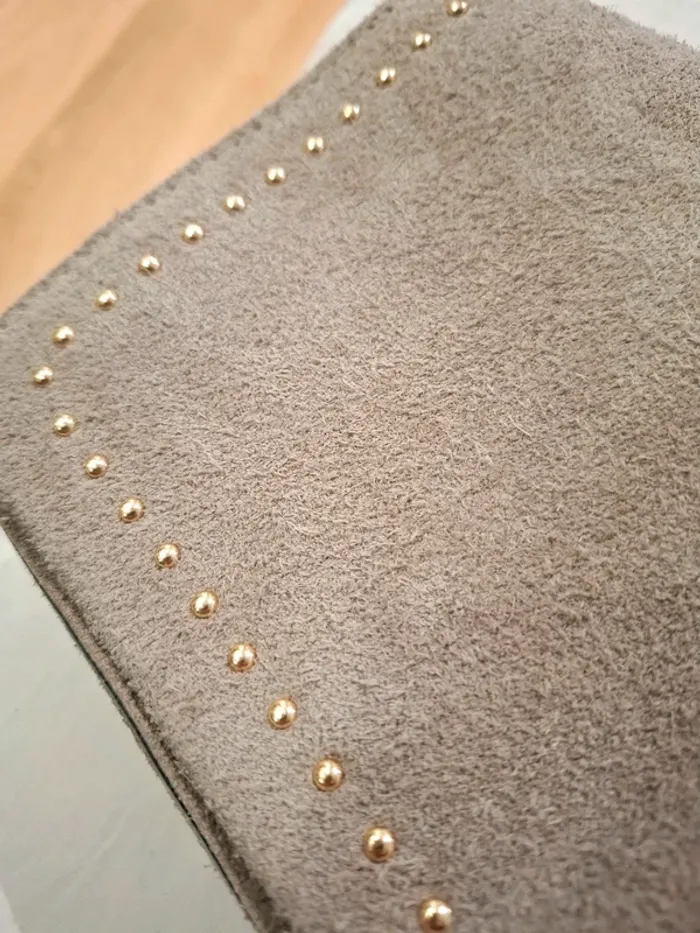 Sac en cuir taupe - très bon état - photo numéro 5