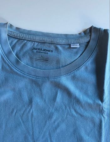 T-shirt bleu manches courtes homme L-basique