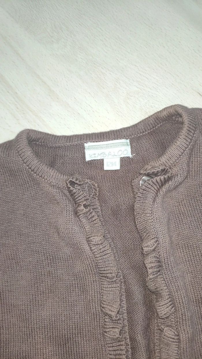 Gilet brun 12 mois Kimbaloo - photo numéro 2