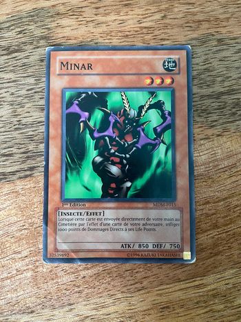 Carte Yu-Gi-Oh! Minar MDM-F015 1ère édition 1996