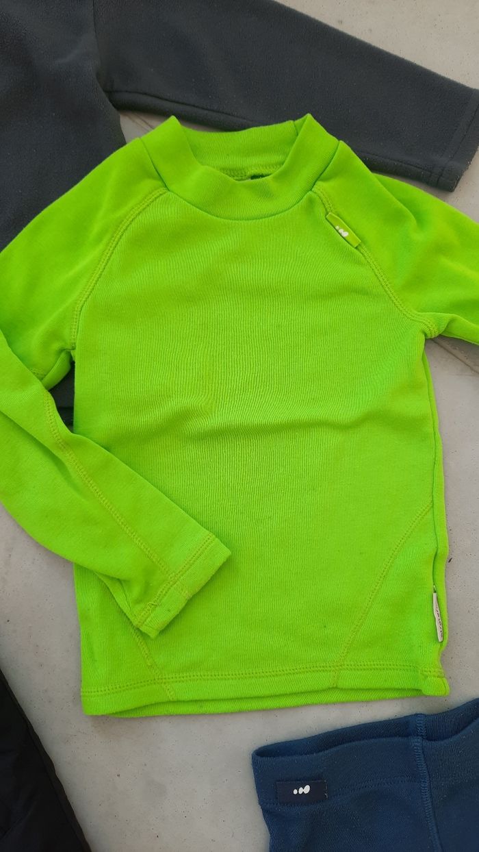 Combinaison ski enfant bretelles sous vêtement techniques mixte 3 ans fille garçon moufles - photo numéro 5