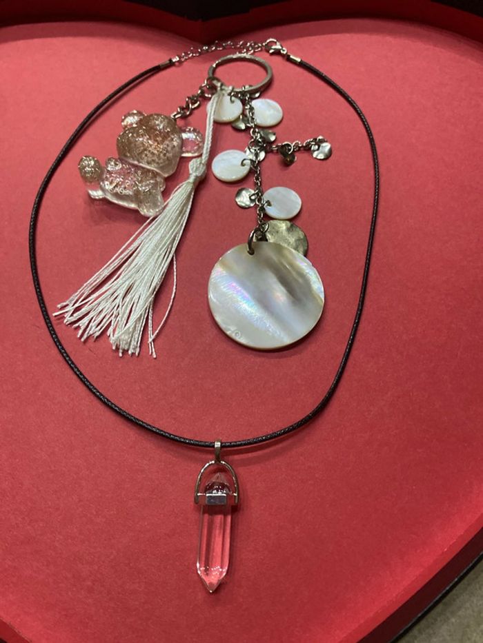 Pendentif  pierre chakra + porte clefs - photo numéro 5