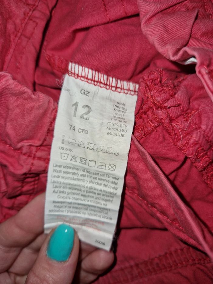 Short rouge 12 mois - photo numéro 2