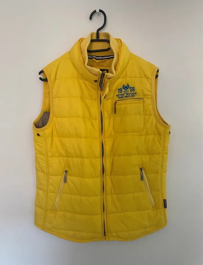 Doudoune sans manche jaune River Woods taille 14 ans