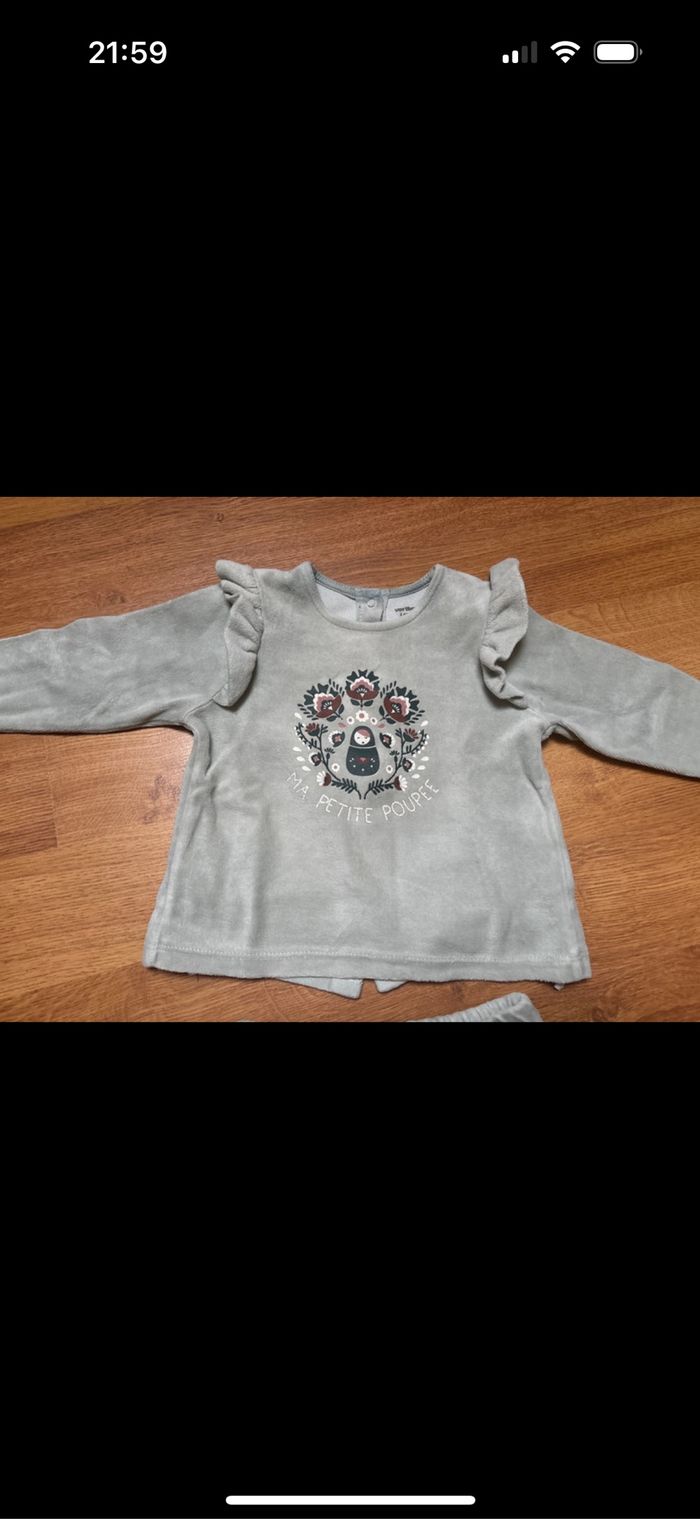 Pyjama deux pièces fille vertbaudet 2 ans - photo numéro 2