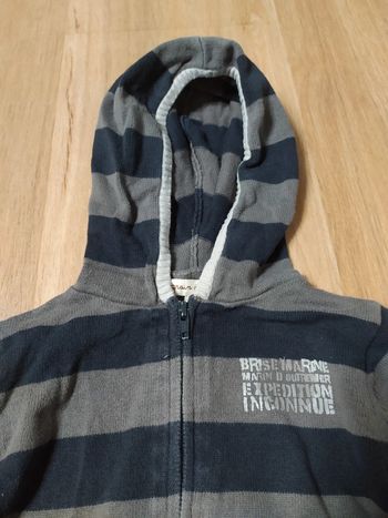 Pull Gillet capuche zippé grain de blé 12 mois