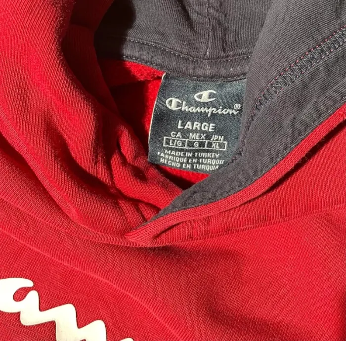 Champion hoodie sweater red Mens L - photo numéro 4