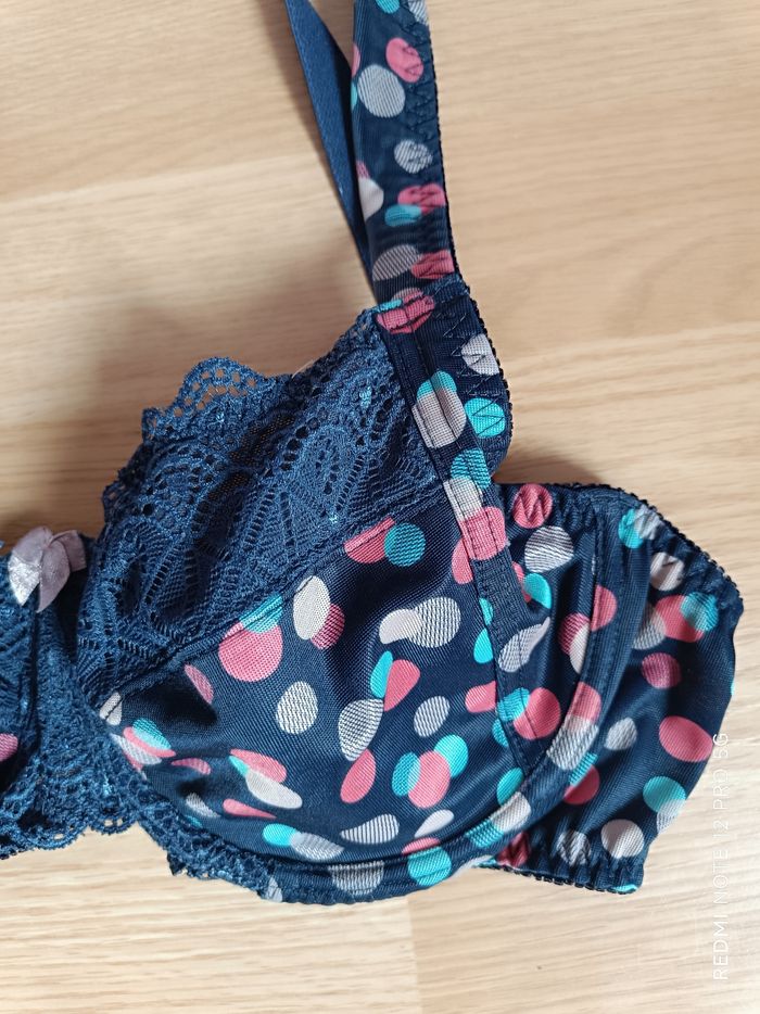 Soutien-gorge bleu marine à motifs Bcp sélection 95C (95 C) - photo numéro 5