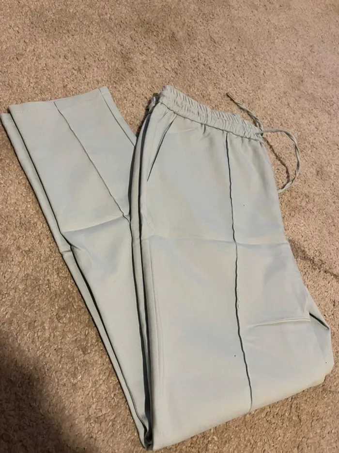 Pantalon droit bleu clair Kiabi