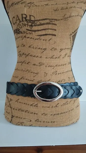Ceinture noire croisée 90 cm